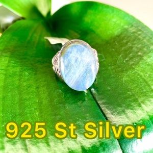 925 STERLING SILVER & GENUINE GEMSTONE RING